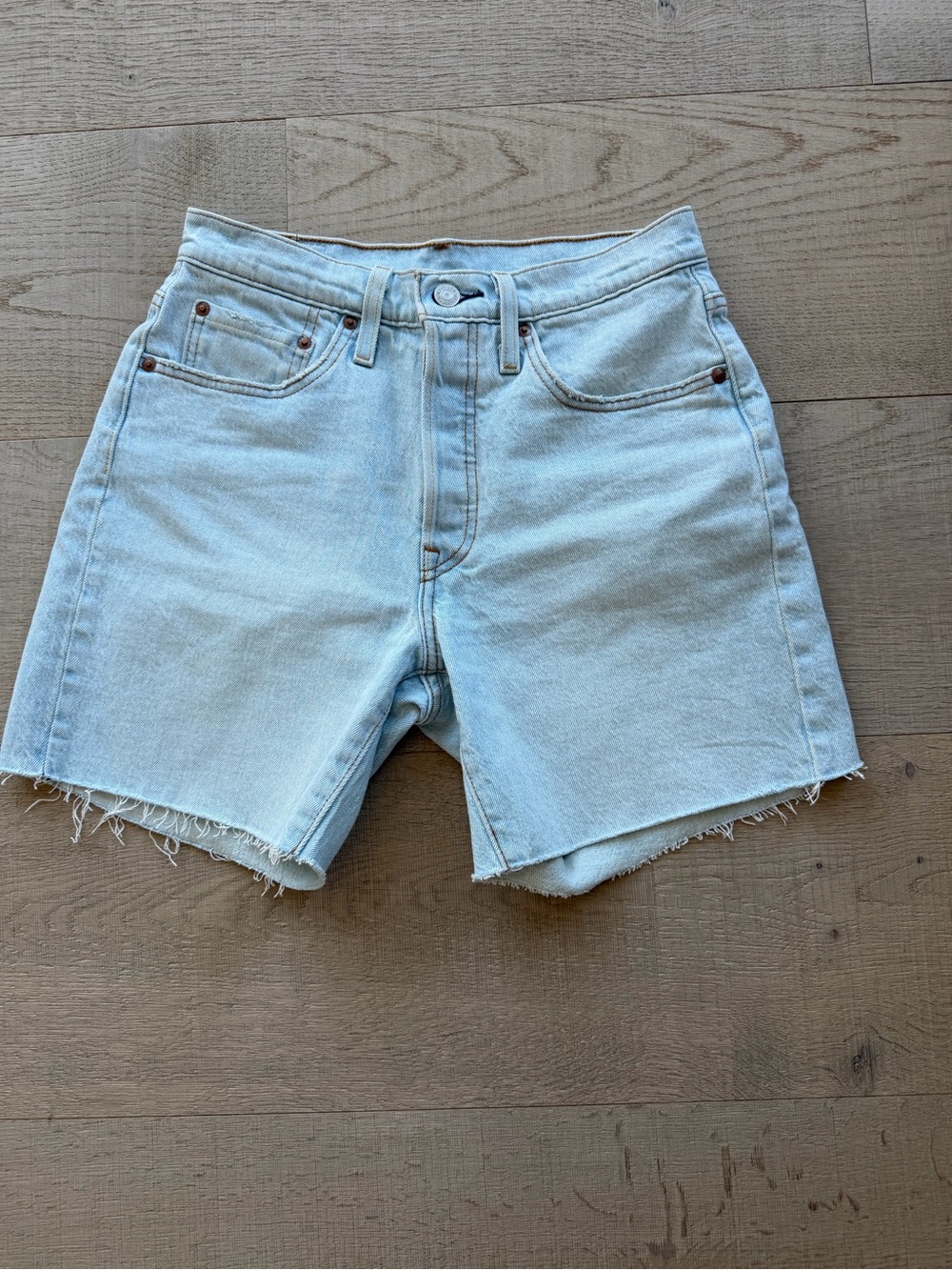 Levi Strauss & co. 501 light denim shorts